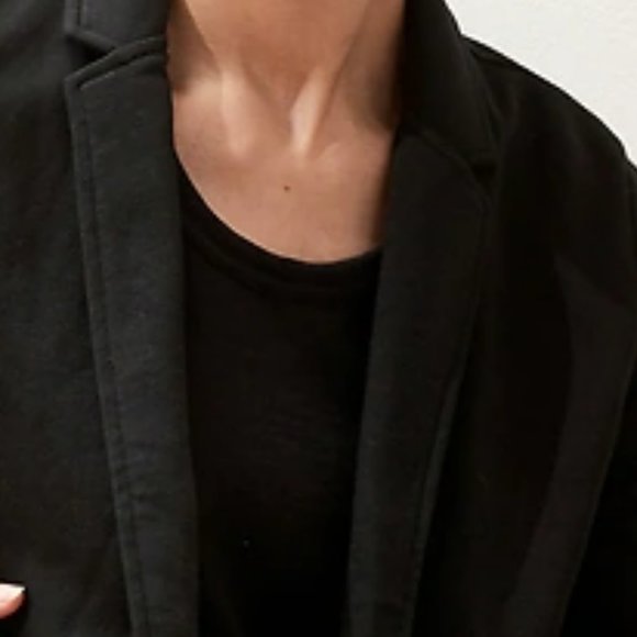 Knit French Terry Cropped Boxy Moto Jacket - Picture 3 of 10